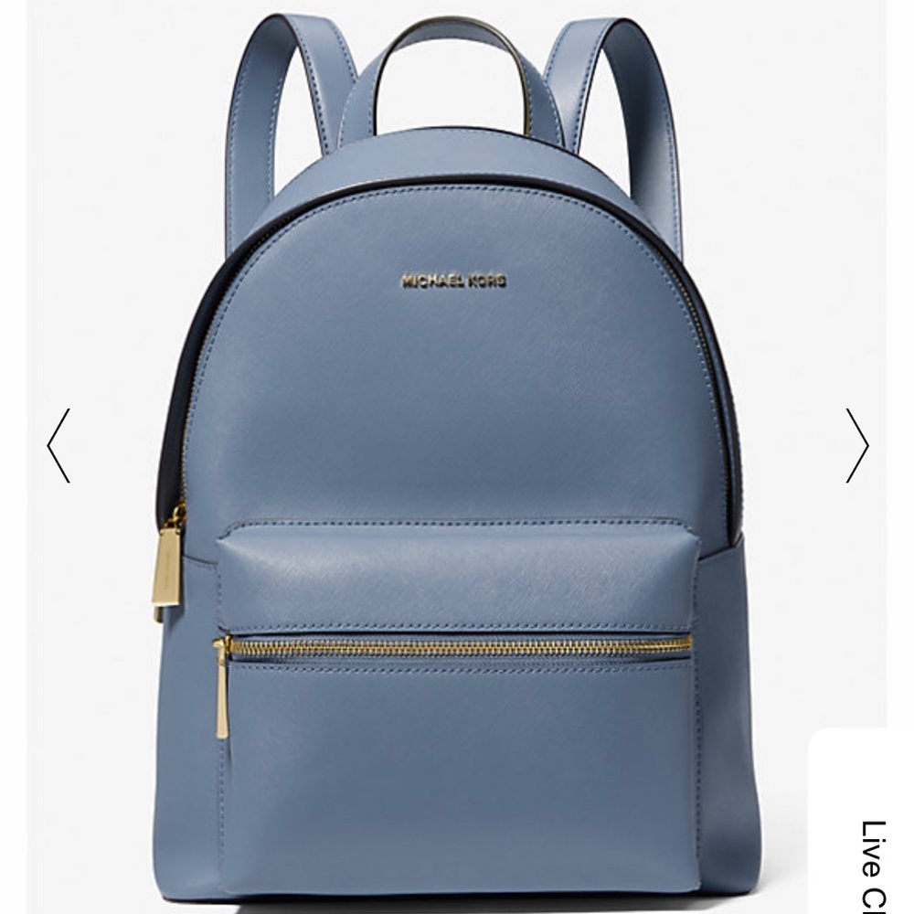 NWT! Michael Kors Sally Medium Saffiano Leather 2-In-1 Backpack with print case - Picture 9 of 12